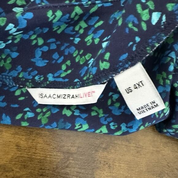Isaac Mizrahi Live Shift Dress Womens 4XT Blue Confetti Print Stretch Office - Picture 6 of 11